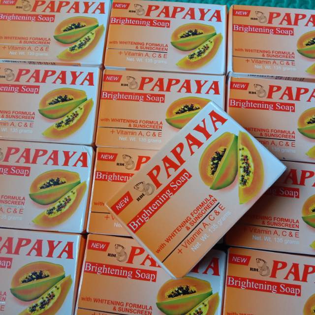 Papaya RDL brightening soap (Sabun Batang Papaya 90gr &amp; 135 gr original 100%.