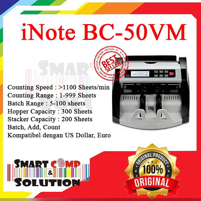 Mesin Hitung Uang Money Counter - iNote BC50VM / BC-50VM / BC50 VM