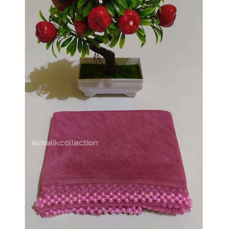 slayer pengantin / hijab pengantin / veil pengantin / selendang pengantin-dusty pink