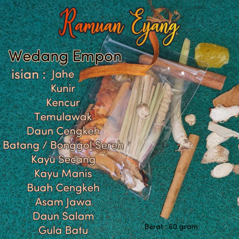 

Wedang Empon Jamu Tradisional Premium dengan bogol serei serta asam jawa