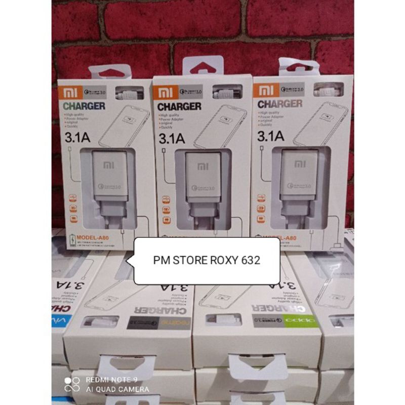 Charger 3A / charger 3A Fast charger  3.1A Xiaomi -A80