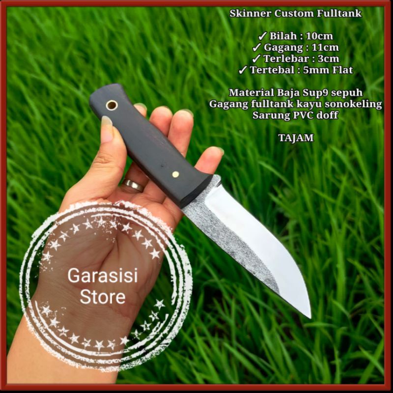 Pisau Dapur Pisau Chef Fulltang Tajam Baja Sup9 disepuh