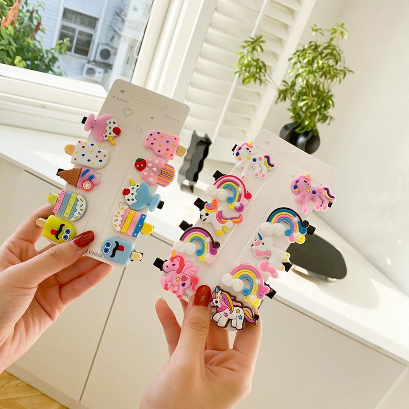 cod☜☞ready Jepit Rambut Anak Set 10Pcs Model Kartun Hairpin Rambut Cewek HairClips Perempuan lagilaku