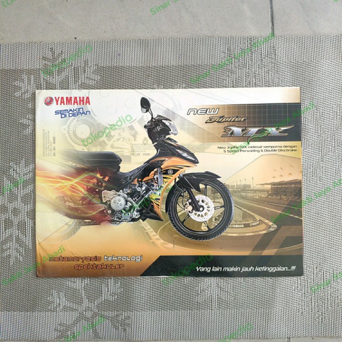 (100% ORI) Brosur Yamaha Jupiter MX New (Hitam Gold) Keren Gan