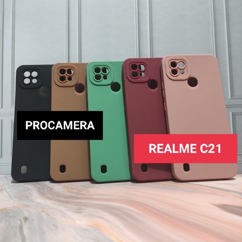 Soft case/slikon/kondom terbaru macaron pro camera/kamera type Hp Realme C21