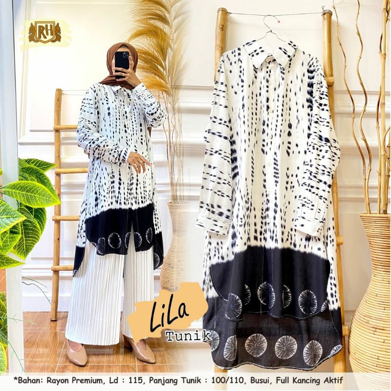 LILA TUNIK / TUNIK MOTIF / TUNIK RAYON SOLO / TUNIK MURAH SOLO / TUNIK CASUAL/ BTC SOLO