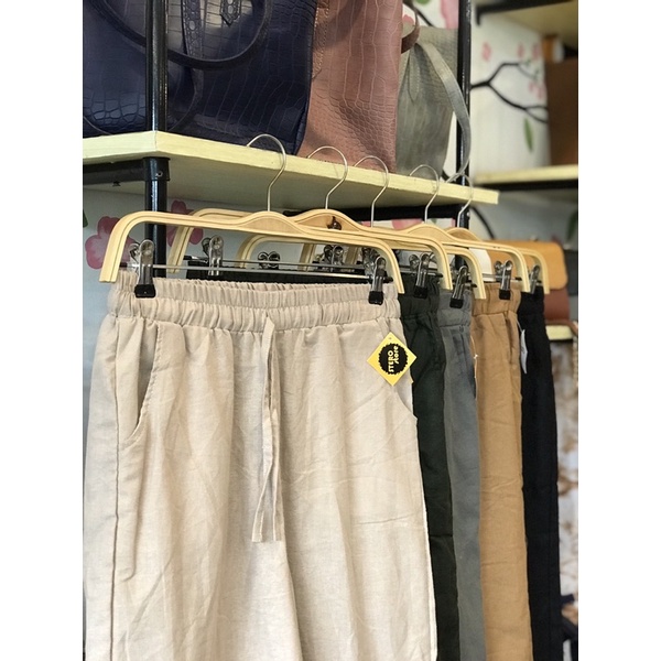 GS - FASHION WANITA KEKINIAN CELANA PANJANG BUAT HARIAN WANITA BAHAN KATUN LINEN || CELANA WANITA MU