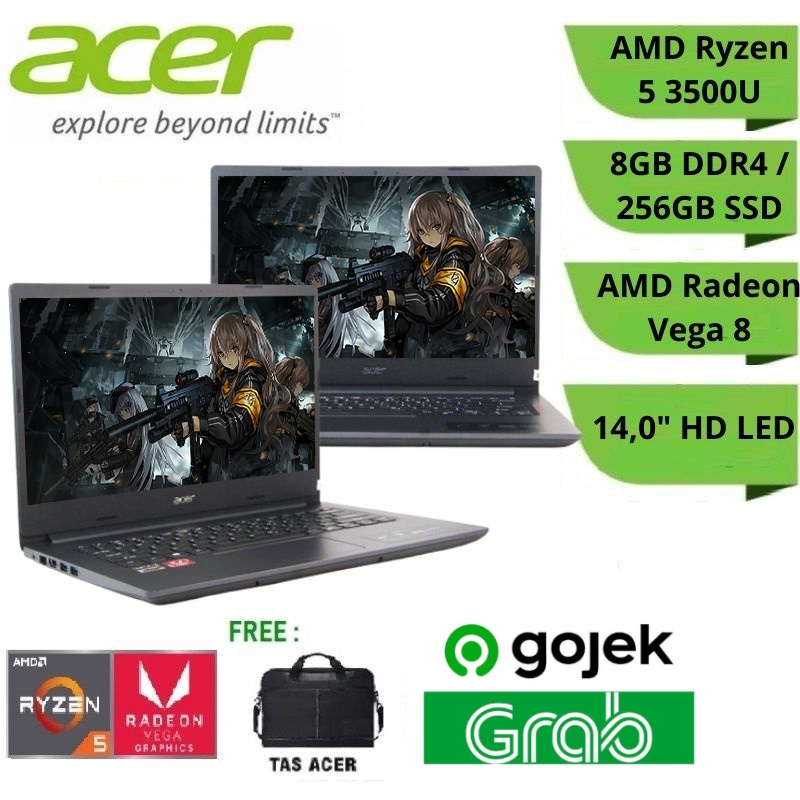 ACER Aspire 3 Slim A314-22-R7EC [14"HD/AMD RYZEN 5-3500U/8GB/SSD 256GB/AMD VEGA 8/Black]