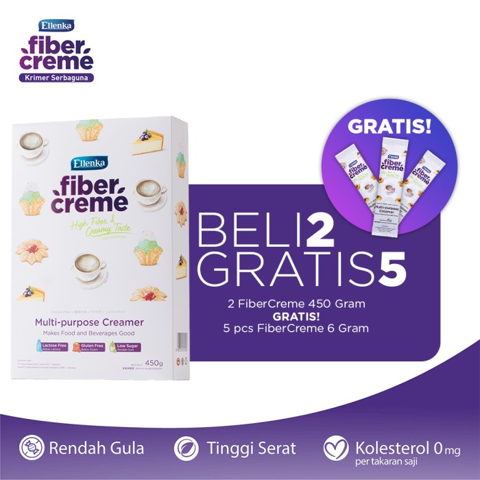 

Krimer- Fibercreme 450 Gr Twinpack Gratis Fibercreme 6Gr - 5 Pcs -Krimer.