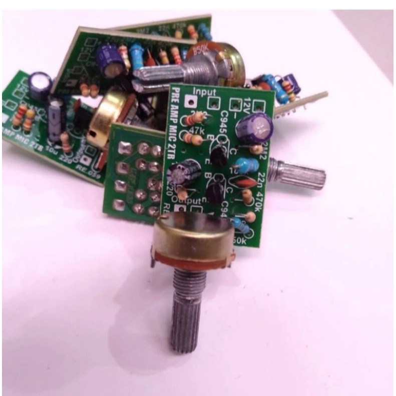 Kit pre Amp penguat mic 2transistor