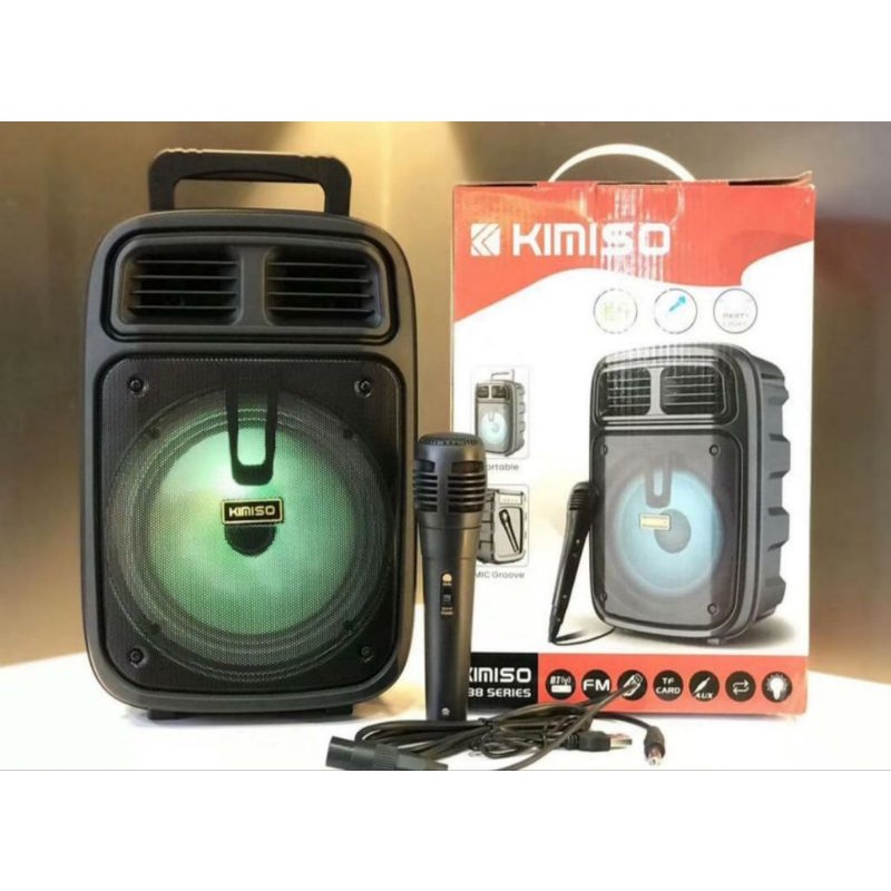 Speaker Bluetooth Kms 3382/3385 Mic Karaoke/Spiker Wireless Super Bass/Salon Aktif Radio Fm Portable