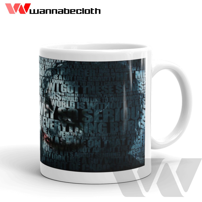 Mug Joker Mug Custom Gelas Custom Mug Unik Souvenir Mug Print Cetak Mug Joker Desain 3