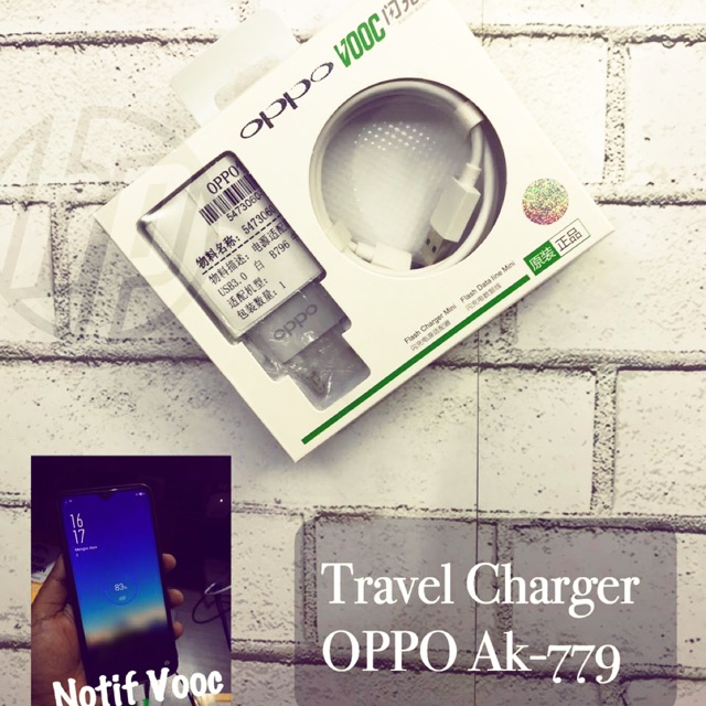 Traver charger oppo AK-779 ori100% fast charger  micro &amp; tipe c