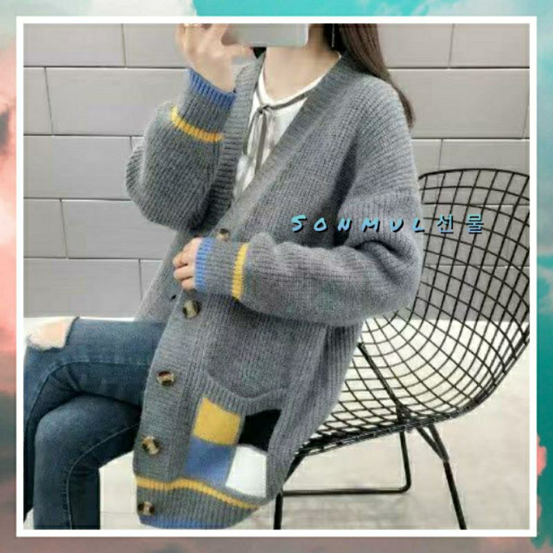 IMPORT WOMAN KNIT CARDIGAN MANTEL WANITA MUSIM DINGIN JACKET RAJUT