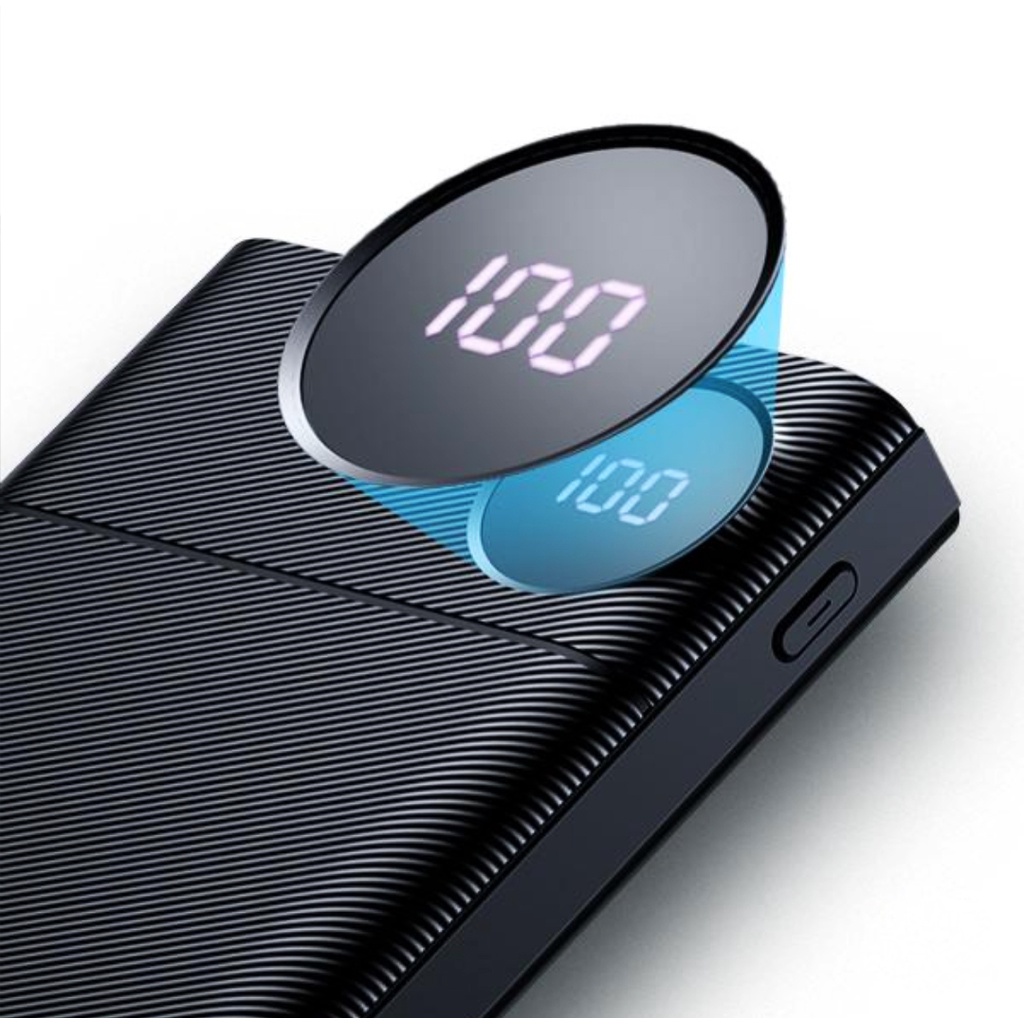 Power Bank Robot RT190S LED Display 10000 Mah Black Blue RT190