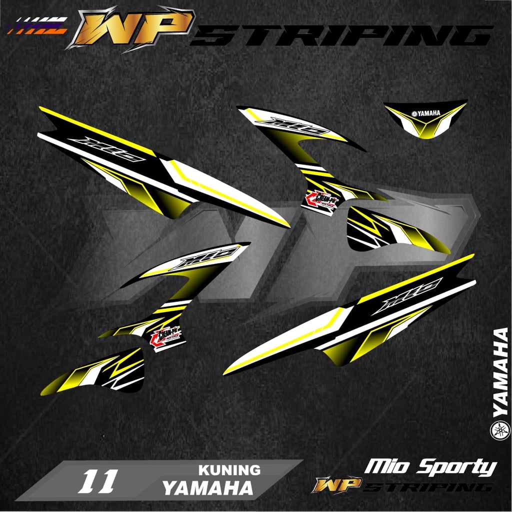 Stiker Striping MIO SPORTY / Sticker Variasi List Skotlet Motor Yamaha MIO SPORTY / 11