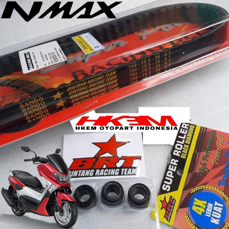 PAKET CVT NMAX VANBELT NMAX RACING + ROLLER RACING NMAX BRT 9 11 13 GRAM NOT DAYTONA TDR KAWAHARA ba