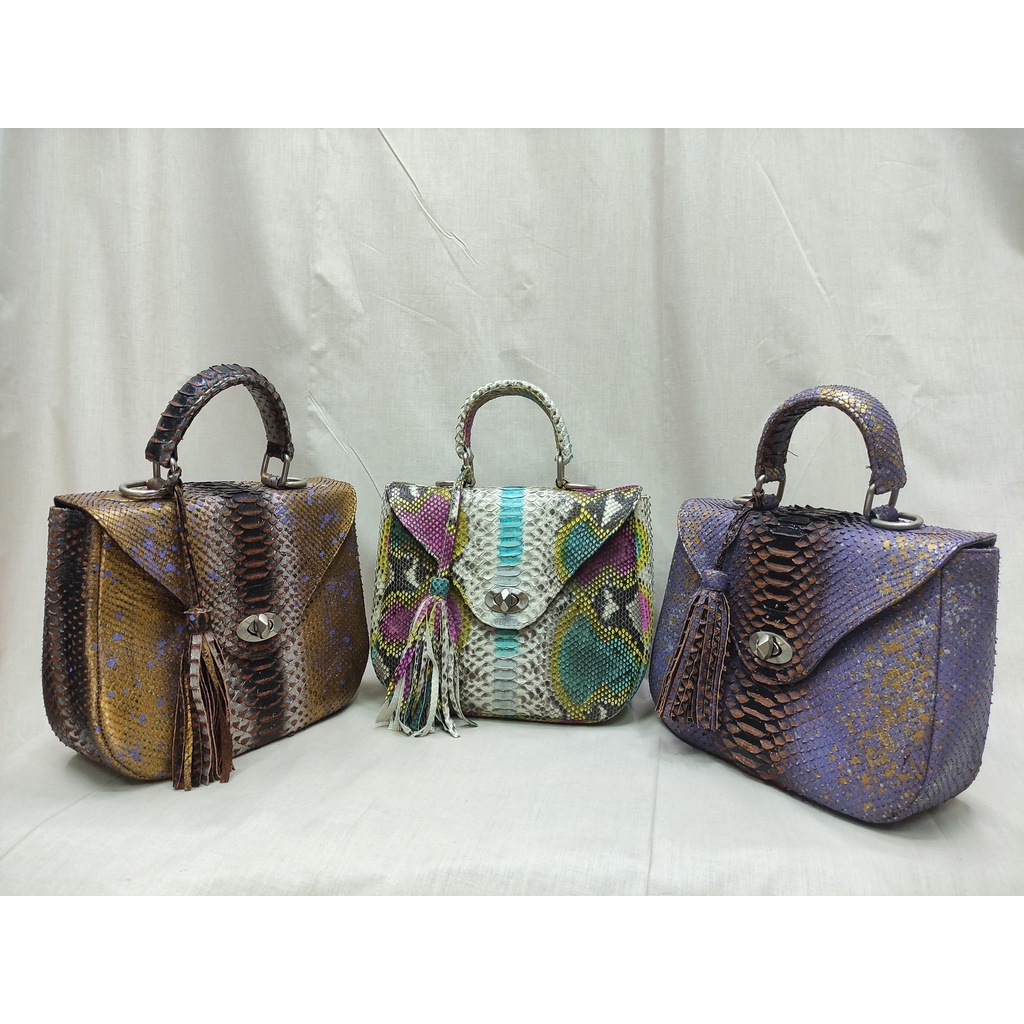 Tas Tangan Wanita Kulit Ular - Top Handle Wanita Kulit Ular