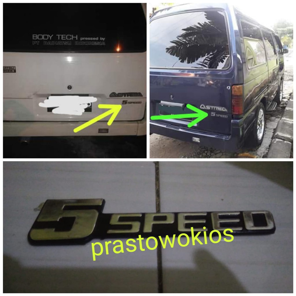 emblem tulisan 5speed DAIHATSU ZEBRA
