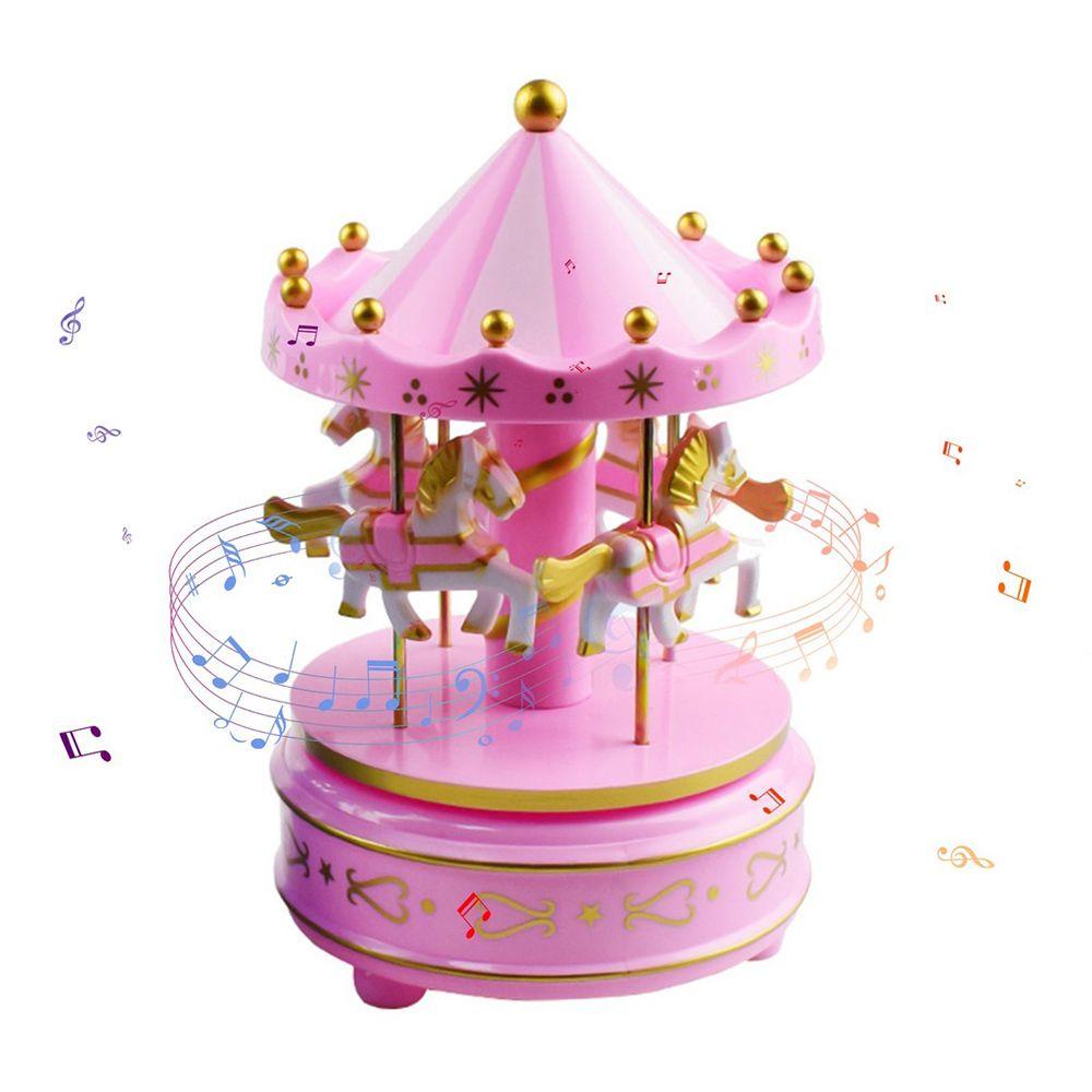 Preva Carousel Music Box Hadiah Ulang Tahun Pernikahan Mainan Anak Merry-Go-Round