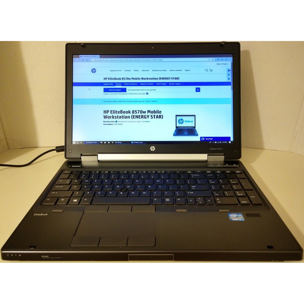 HP ELITEBOOK 8570W INTEL CORE I7 3630QM AMD FIREPRO M4000 laptop bekas usa builtup
