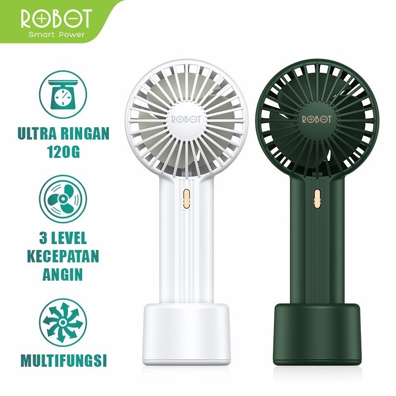 ROBOT KIPAS ANGIN MINI PORTABLE MINI FAN 1200MAH RT-BF15 ASLI