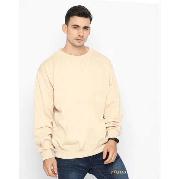 CREWNECK sweter polos wanita pria / sweater oblong polos casual / jaket Crewneck murah