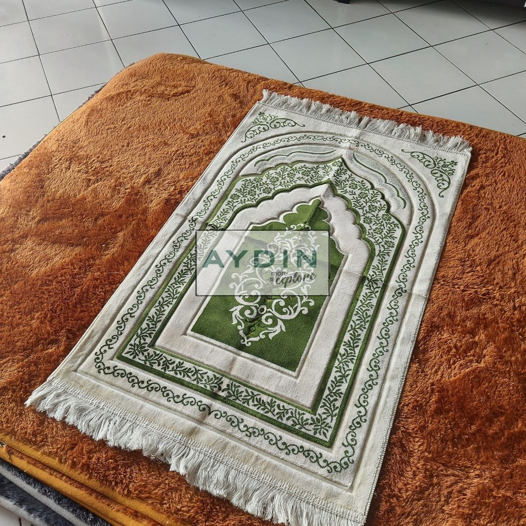 SAJADAH TURKI AYDIN MENSUCAT PREMIUM SECCADE DIDEM EXCLUSIVE uk 70X110 BULU BELUDRU TEBAL