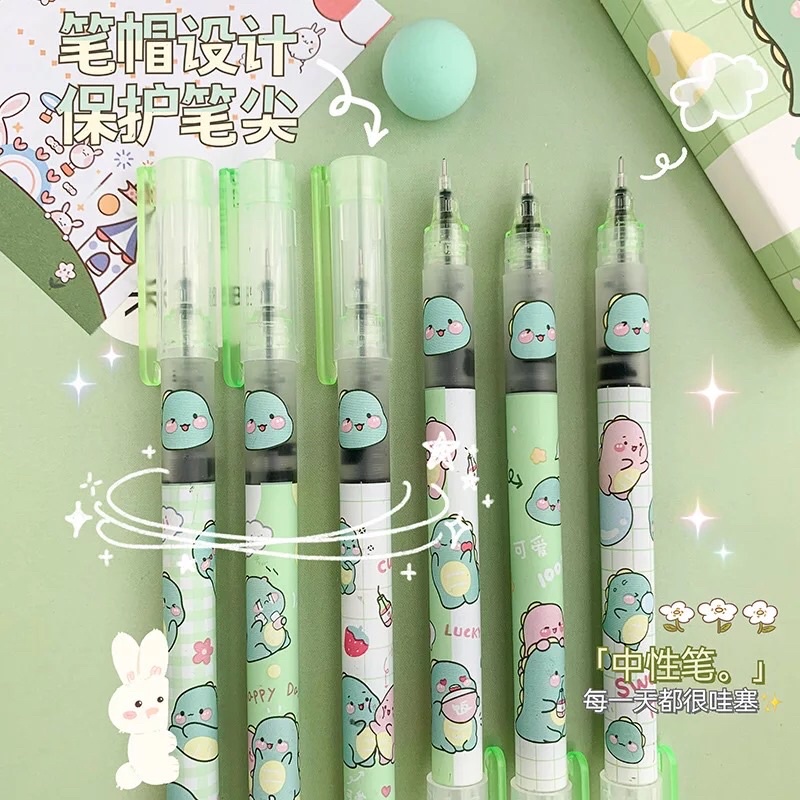 CUTE DRAGON PULPEN TINTA UJUNG LANCIP Aesthetic Cute Gel Pen Fancy Kawaii Kiyowo Gaya Korea Pena Mekanik Tinta Hitam Lucu Impor Japanese Style Karakter Kartun Imut Anak Perempuan Pelajar Back to School Hewan Peliharaan