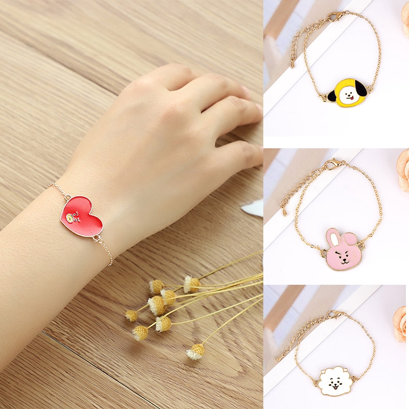 Cartoon Metal Bracelet Wrist Hand Chain Gold Color Charm!