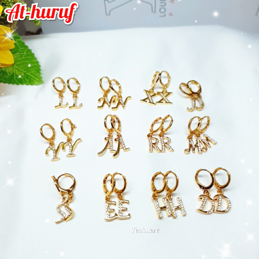 ANTING HURUF XUPING /ANTING Alfabet/ANTING INISIAL FASION KOREA COD