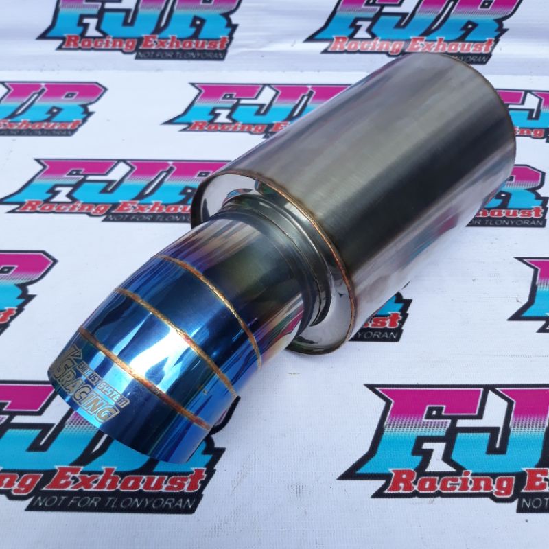 Knalpot Mobil JS Racing Burntip Tipe Suara Kering 1000cc - 2000cc