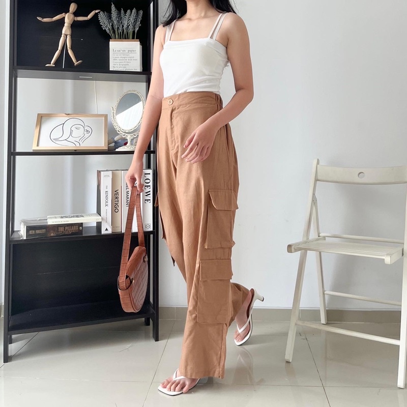 Lingka Kargo Linen Pants 11C-Rdm