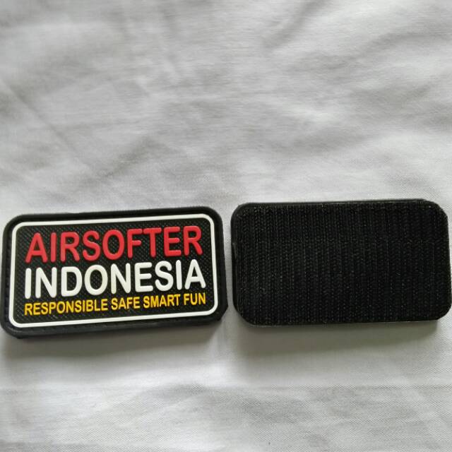 Patch rubber velcro region law enforcement, airsofter indonesia