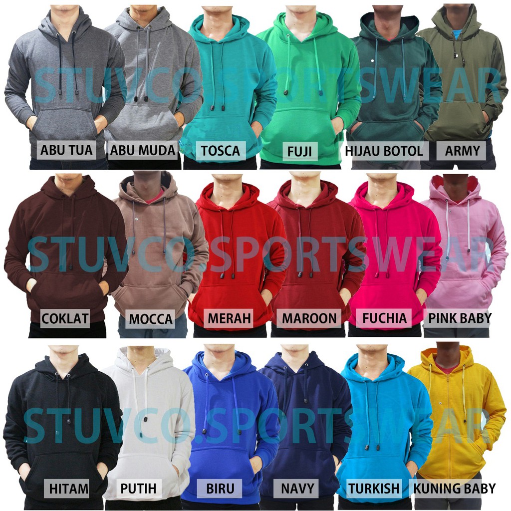 SWEATER POLOS HOODIE JUMPER HIJAU ARMY UNISEX TERMURAH KEREN