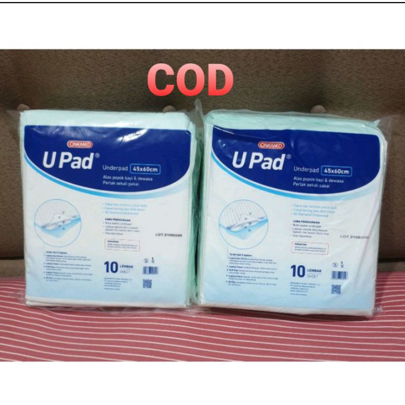 U PAD UNDERPAD 45 x 60 CM PERLAK SEKALI PAKAI ONEMED