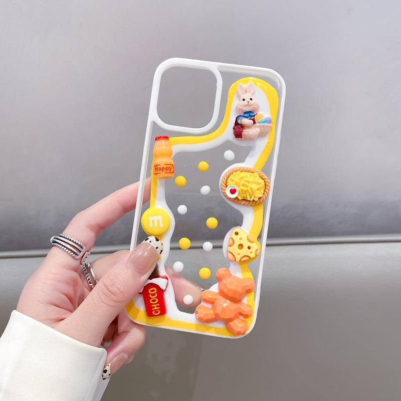 Soft Case Hp Gambar Kartun 3D Handmade Untuk iPhone 13 / 12 / 11promax / X / XS MAX / XR / SE / 2022 2020 / 7 / 8plus