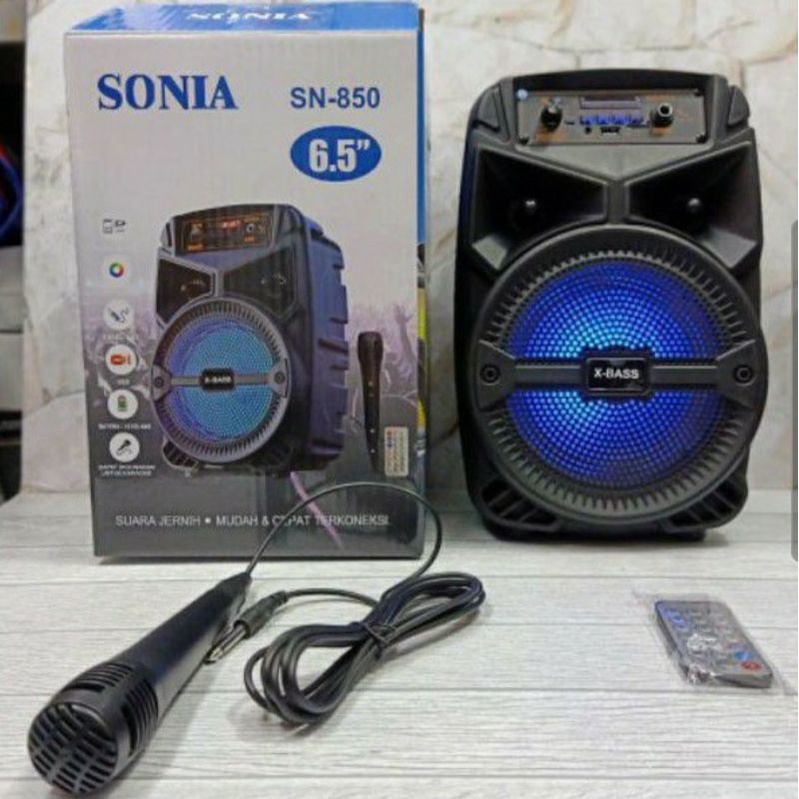COD Speaker Bluetooth Sonia SN - 850 Bonus Mic + Remote / Speaker BT Super Bass