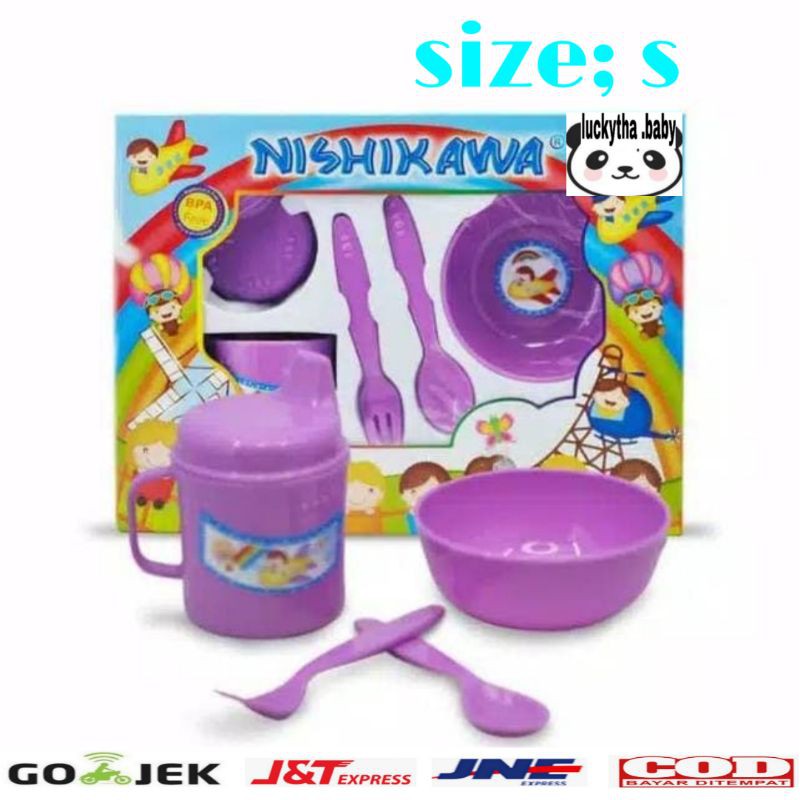 1box_tempat makan baby NISHIKAWA SMAL(S) /feding set Nishikawa/peralatan makan bayi