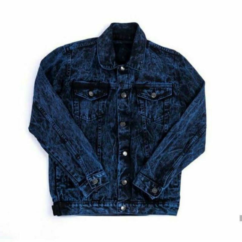 Jaket Jeans Sandwash Black &amp; Jaket Jeans SandWash Hitam &amp; Jaket Cowok &amp; jeans Cowok