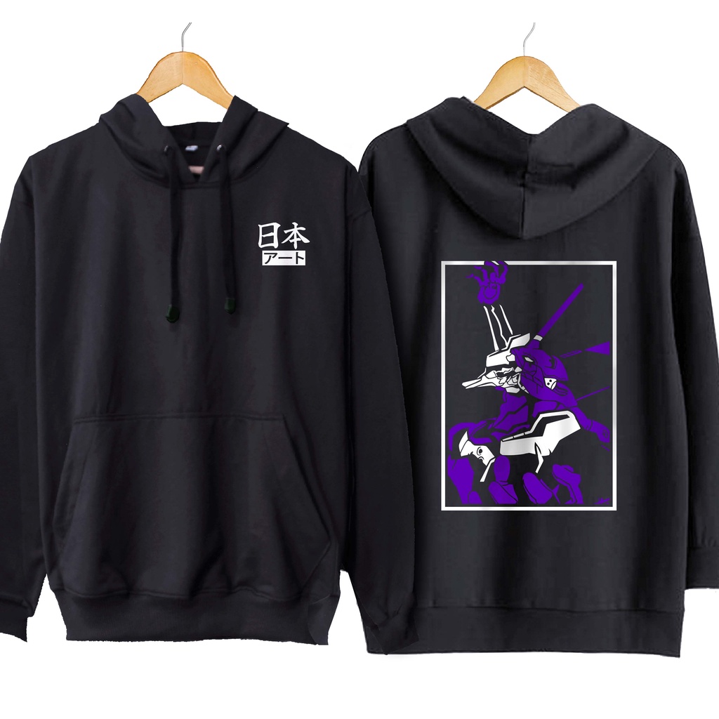 Jaket hoodie jumper anime EVANGELION UNIT01 - EVANGELION material cotton fleece
