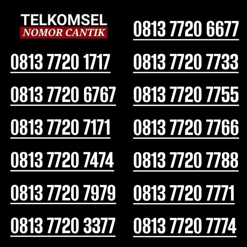 Nomor Cantik Simpati Seri ABAB Rapi - Nomor Cantik Simpati 4G LTE HOKI ANGKA 777