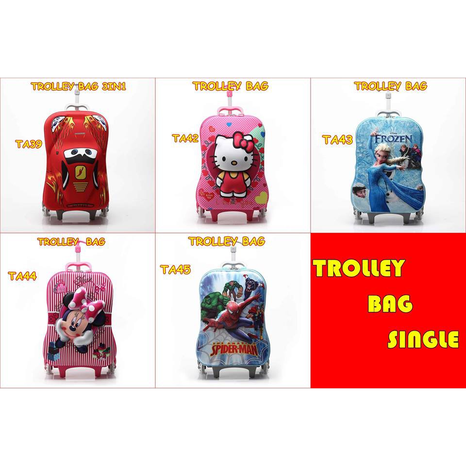 TROLLEY BAG KARAKTER ( TROLLY ANAK / TAS ANAK  )