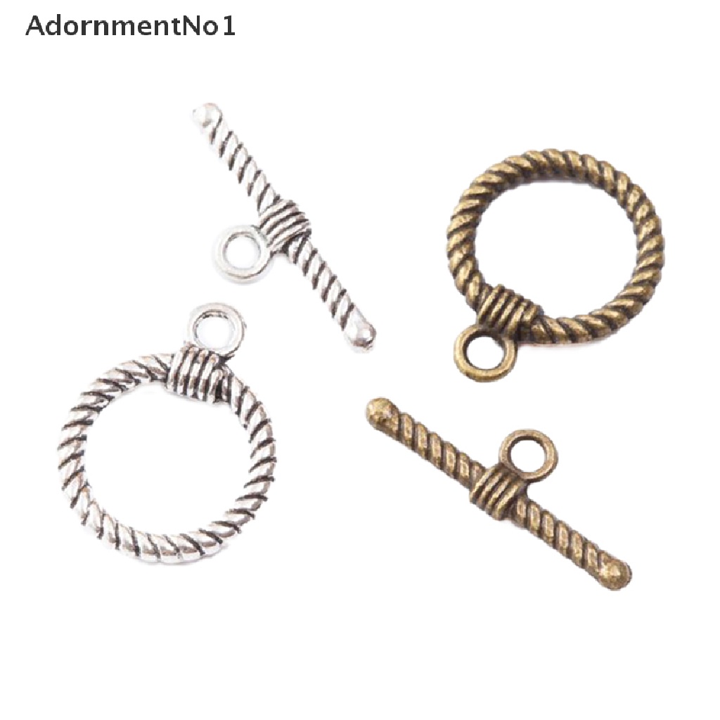 (AdornmentNo1) 20pcs / Set Gesper Toggle Clasps Gaya Vintage Untuk Membuat Perhiasan DIY