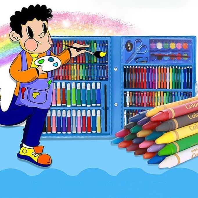 

Art Set isi 150pcs Pensil Warna Set Anak Crayon Komplit Alat Lukis Set