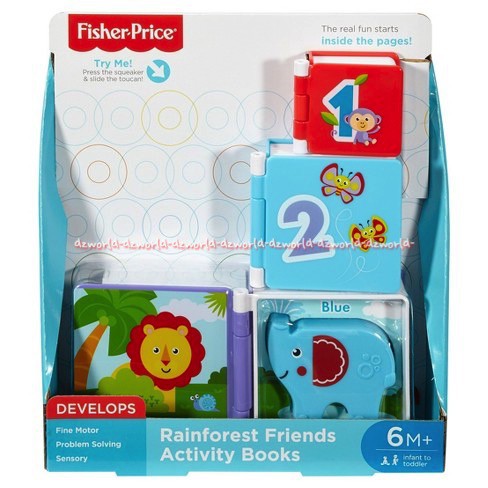 Fisher Price Rainforest Friends Activity Books Mainan Buku Untuk Bayi