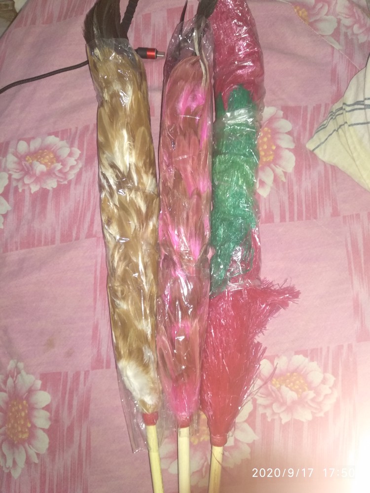 Kemoceng Bulu Ayam 1 Warna Murah