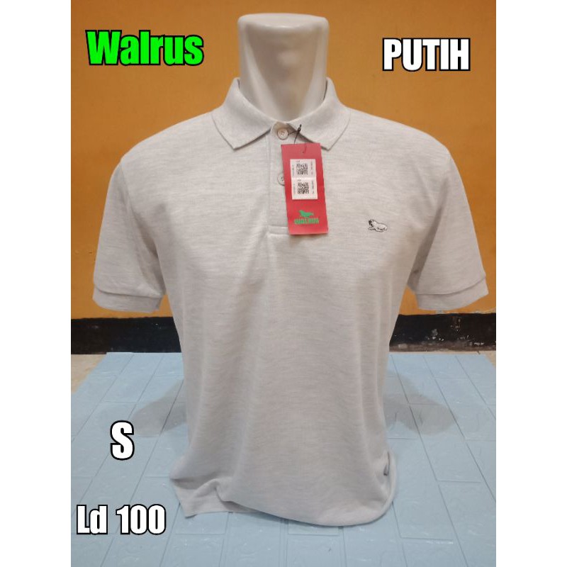 Kaos  Kerah WALRUS Pria Dewasa Original Fulltag Motif Polos