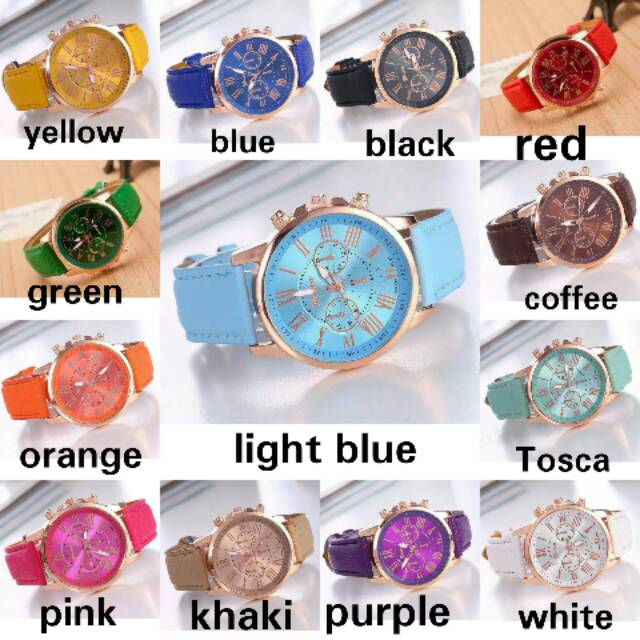 Jam tangan Geneva* W3316 wanita branded batam fashion import