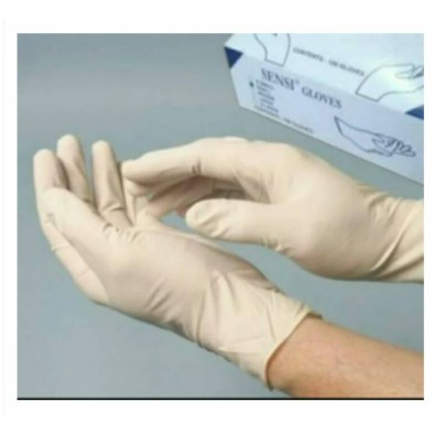 ECER - SENSI Gloves Sarung Tangan Sensi Gloves Latex Powdered isi 100pcs sarung tangan bedak glove